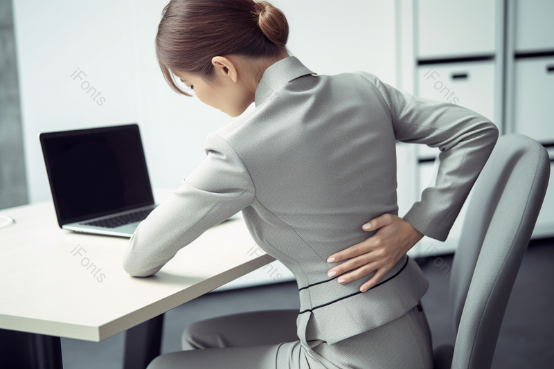 白领商务女性腰酸背痛场景,高清,摄影图,摄影图片,图片大全,摄影图免费下载